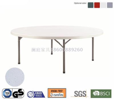 Wholesale 6ft White HDPE Folding Plastic Round Outdoor Portable Table For Wedding Party 