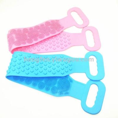 Silicone bath towel long strip rubbing back towel double back lengthening strong rubbing artifact bath brush