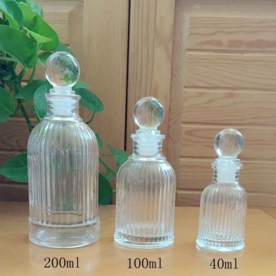 Vertical Stripe Perfume Bottle Glass Bottle