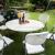amazon hot sale 150cm hdpe plastic 5FT round wedding tables and chairs foldable space-saving garden event furniture 