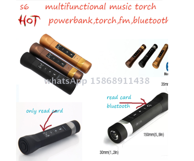 Bicycle multi-function flashlight Bluetooth speaker charger kit waterproof Bluetooth stereo