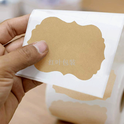 Wholesale Custom Blank Kraft Paper Label Sticker Gift Packaging Stickers Logo Customization