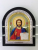 Orthodox Russian plate dripping religious picture frame of The Virgin Jesus