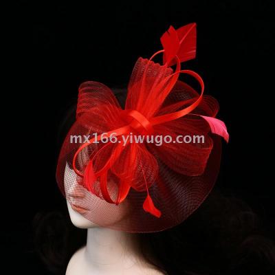 2020 Spring and Summer New British Banquet Socialite Cambric Mesh Hat Female Style Novel Occasion Multi-Purpose