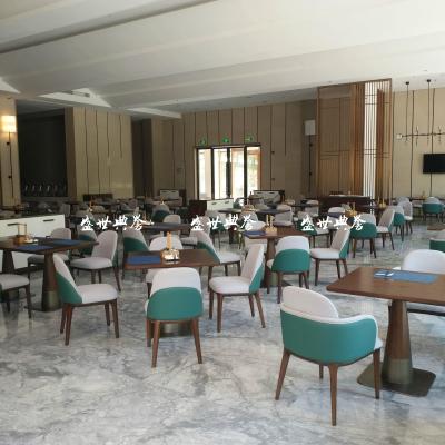 Breakfast restaurant table and chair Star hotel West dining chair Holiday Hotel buffet wood chair