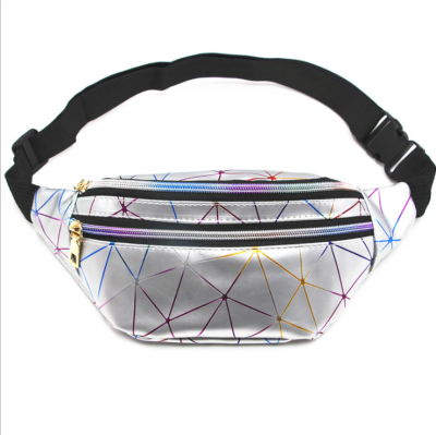 Laser PU purse cross-border hot diamond color laser bag double-layer outdoor one-shoulder bag cross-body bag