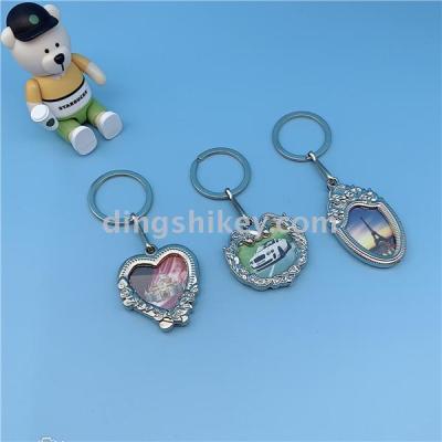 Guangdong Zinc Alloy Key Ring Metal Small Pendant Keychain Photo Frame Photo Sticker Photo Frame