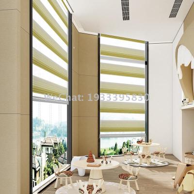 CURTAIN Factory Direct Sales Gradient Six Fold Soft Gauze Curtain Louver Living Room Curtain Finished Roller Blinds