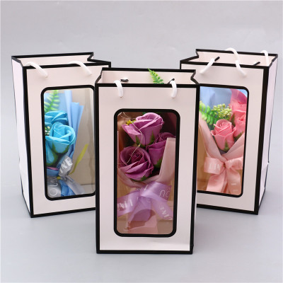 Artificial Rose Gift Box Valentine's Day Confession Soap Flower Bouquet to Give Mom Girlfriend Birthday Present