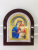 Orthodox Russian plate dripping religious picture frame of The Virgin Jesus