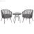  cane chair of chair of small table of Nordic balcony sets one table two chair household recreational sofa combination