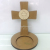 Religious crafts density board cross scented candles placed in the base