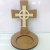 Religious crafts density board cross scented candles placed in the base