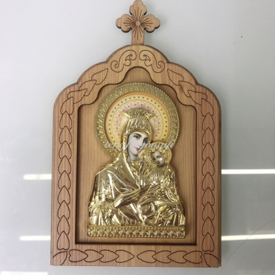 Orthodox Double - layer plastic figure cross photo frame