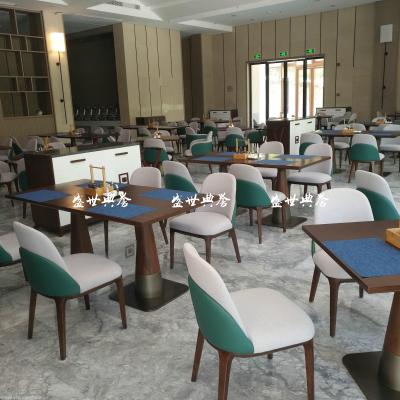 Buffet Table and Chair Business Hotel Breakfast restaurant dining Chair Holiday Hotel Western-style solid wooden chair