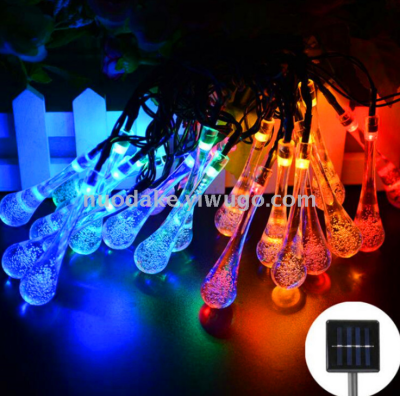 Drip shaped solar lamp string outdoor waterproof lighting decorative lights atmosphere lights Solar Christmas lights 