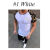 2019 New men's Fashion Sports Fitness Matching color short sleeve Summer Thin short sleeve T-shirt