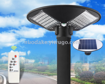 Remote control integrated hu solar body sensing street lamp circular UFO solar wall lamp courtyard lamp lamp
