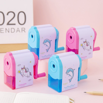 Stationery cartoon automatic pencil sharpener hand turning pencil sharpener student prize pencil sharpener