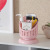 0198 Fashion Pen Holder Rattan-like Stationery Box Cute Nordic Plastic Fresh Office Pen Container Desktop Storage Box