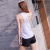 Sport tank top for women loose sleeveless yoga dress with beautiful back Running workout Speed Dry blouse Top