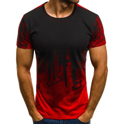 2020 New men's Fashion, sports, Fitness, personalized Printed T-shirt, men's Summer thin short-sleeved T-shirt