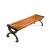 Park chair outdoor bench Plastic wood back leisure solid wood anticorrosive wood bench patio chair iron stainless steel