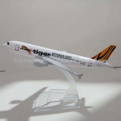 Aircraft model (16CM Singapore Tiger Airways A320) alloy aircraft model simulation aircraft model