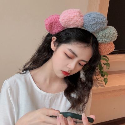 Internet Celebrity Early Spring Cute Contrast Color Flower Headband Women's All-Match Outing Headwear Wash Simple Hair Band Headband Hair