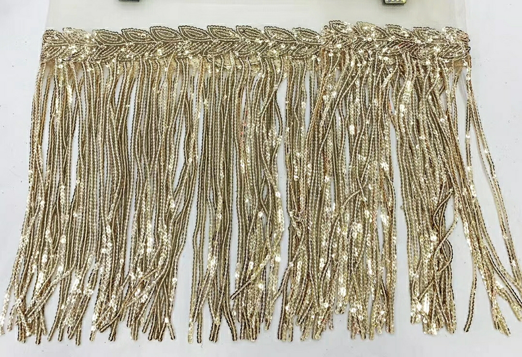 刺绣服饰线带花边线带花边亮片流苏条码花边