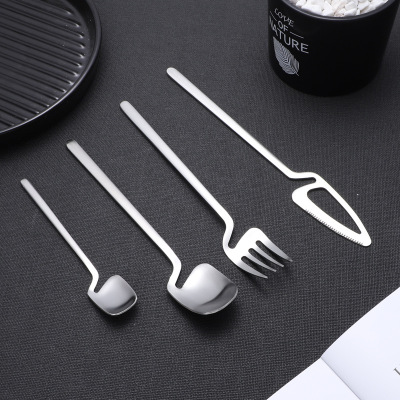 304 Wall - mounted stainless steel knife, fork and spoon set. Creative Wall -mounted Coffee Spoon, Dessert Fork, Light Luxury Tableware Set