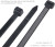 Cooyeah Zipper tie 26 \\\" Black and white plastic tie with a tensile strength of 175 lb of plastic tie