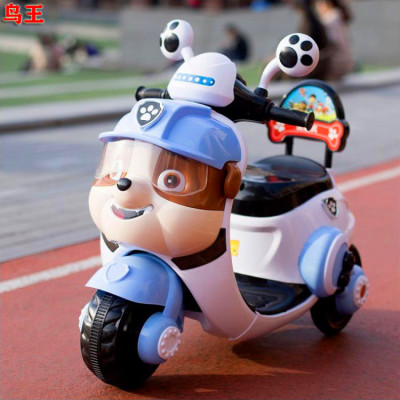 New children's electric motorcycle baby remote control toy car charging tricycle