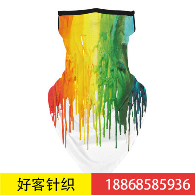 New color ink digital printing for men and women cycling mask triangle scarf multi-purpose scarf wholesale