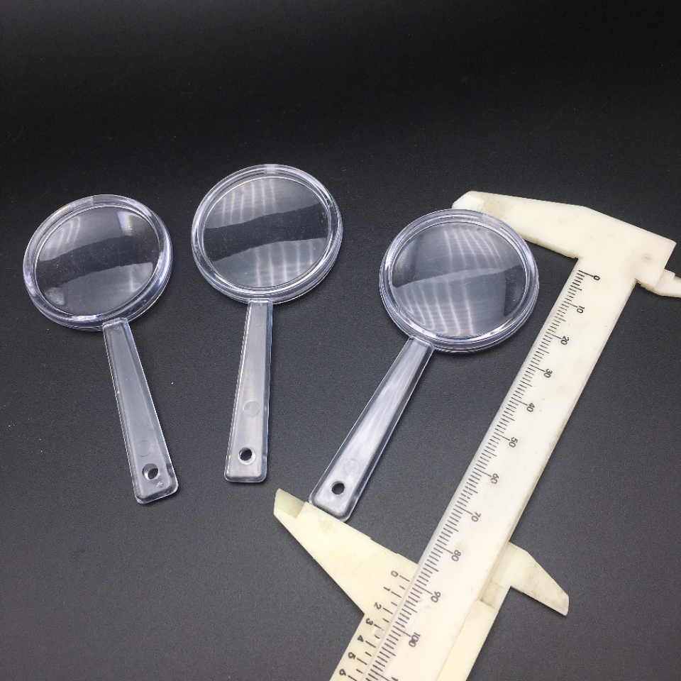 40MM透明材料，opp包装有机塑料放大镜,学生放大镜优惠厂家直销，