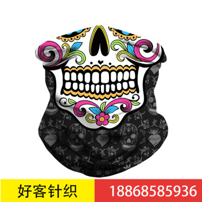 A popular skull print entertainment festival mask scarf handkerchief hair band wristband for men and women