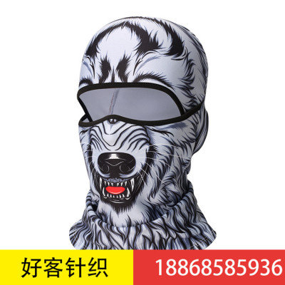 Soft equipment 3d animal headgear, cold protection, face protection, warm face mask, skiing equipment