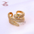 Creative Personality Snake Shape Snake Zodiac Paragraph Rhinestone wei xiang Process Golden and Silver Ms. Ring Bracelet Set
