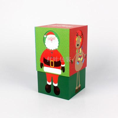 Wholesale Custom Christmas Tiandigai Gift Box Hard Box PVC round Hole Window