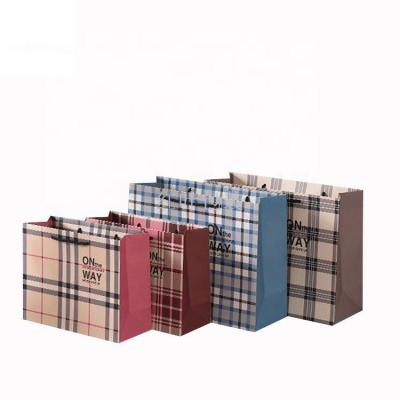 Wholesale Custom Universal Plaid Horizontal Gift Bag Two Sizes