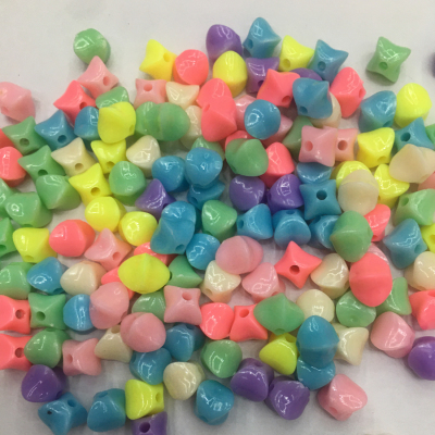 Factory Direct Sales DIY Spring Color 8mm Square Plastic Beads, Acrylic Beads Bags, Set Accessories