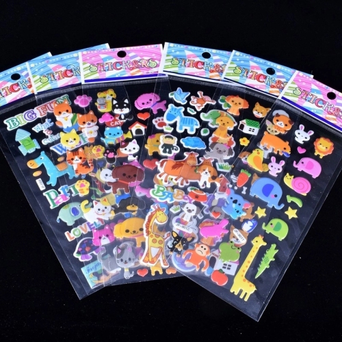 children‘s cartoon stickers 3d stereo bubble sticker toddler cartoon sticker anime stickers stall hot sale wholesale