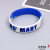 Blue and White Two-Color Silicone Lettering Couple DIY Bracelet Private Wristband Activity Rubber Wrist Band Sports Basketball Bracelet