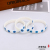 Dot Pattern Blue and White Two-Color Silicone Bracelet Private Wristband Group Activity Division Logo Wristband Wrist Strap