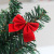 12 / edition red gold/silver Christmas Decorations flocking Christmas bow Christmas bow