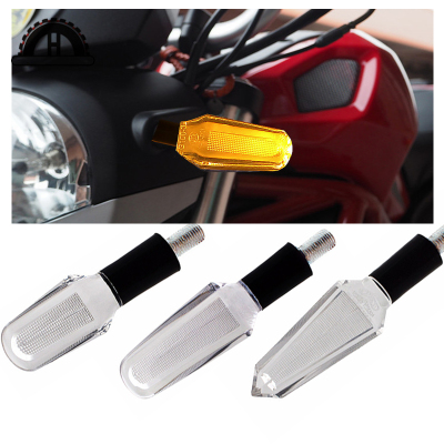 Transparent acrylic gun style LED turn signal electric vehicle direction light motorcycle refit indicator light 12V