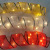 New 2 m gold and silver Christmas ribbon filament with Christmas tree garlands decorated with Christmas ribbon lights double ribbon