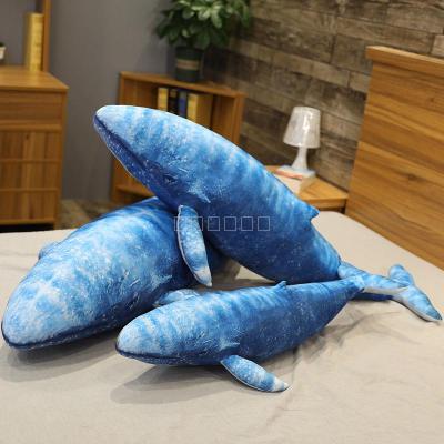 A plush blue whale cuddle toy from Japan