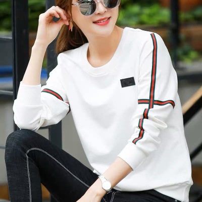 [Autumn wear new] new long sleeve round collar loose T-shirt women's temperament blouse Han students thin hoodie women
