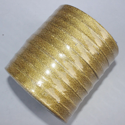 250 yards 3/8 \\\"wide 10mm gold and silver ribbon high-end gift packaging DIY accessories